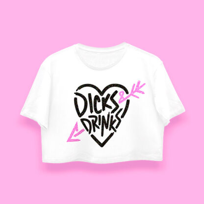 Dxcks and drinks crop-top (playera corta blanca) - Image 2