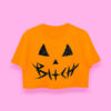 Halloween bxtch crop-top (playera corta naranja) - Imagen 2
