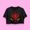 Burning witch crop-top (playera corta negra) - Imagen 2