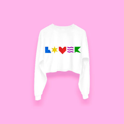 Lover crop-top (sudadera corta blanca)