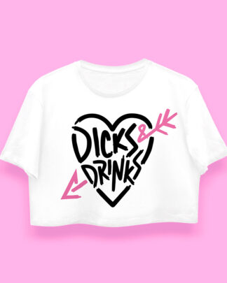 Dxcks and drinks crop-top (playera corta blanca)
