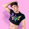 Fxcker crop-top (playera corta negra)