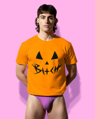 Halloween bxtch orange (playera naranja)