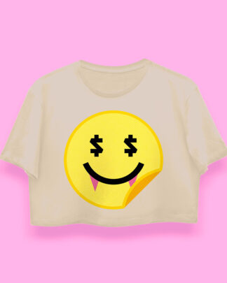 Halloween Vampire money crop-top (playera corta arena)