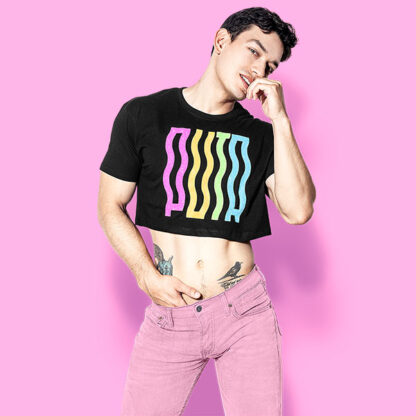 PXTA crop-top (playera corta negra)