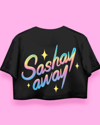 DRAG RACE Sashay away crop-top (playera corta negra)