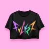Fxcker crop-top (playera corta negra) - Imagen 2
