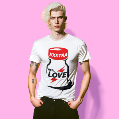 Playera t-shirt camiseta polera unisex genderless con diseño de poppers estampada en terciopelo