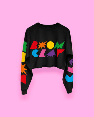Charli XCX Boom clap crop-top (sudadera corta negra)