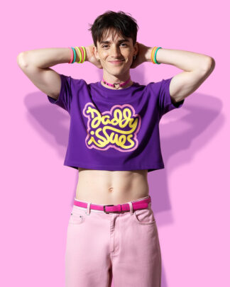 Daddy issues crop-top (playera corta morada)