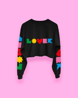 Lover crop-top (sudadera corta negra)
