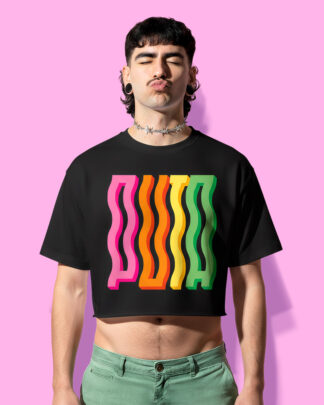 PXTA crop-top (playera corta negra)