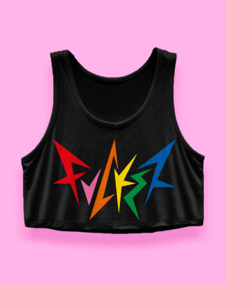 Fxcker crop-top (tank top corto negro)