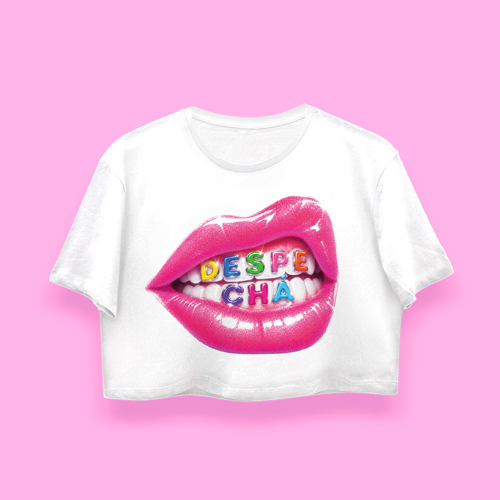 Rosalía DESPECHÁ crop-top (playera corta blanca)