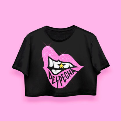 Despechá crop-top (playera corta negra)