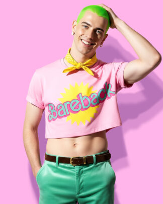 Barbie Bareback crop-top (playera corta rosa)