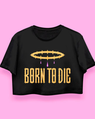 Lana del Rey Born to die crop-top (playera corta negra)