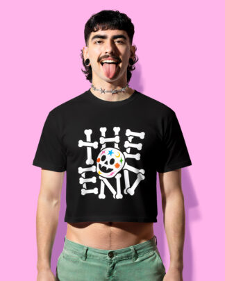 Halloween The end crop-top (playera corta negra)