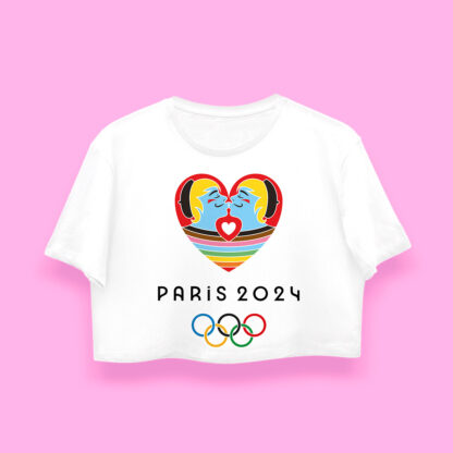 Paris 2024 crop-top (playera corta blanca)