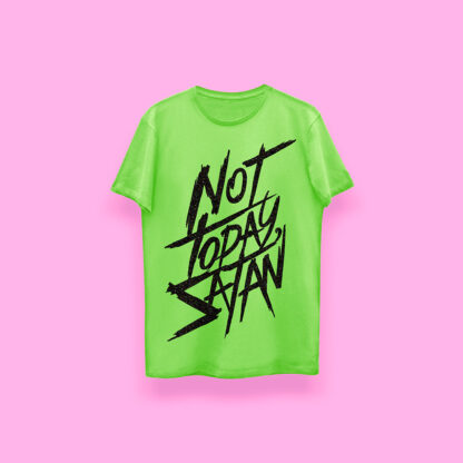 Not today, Satan WICKED (playera verde neón edición limitada)