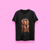 Beso de tres (playera negra)
