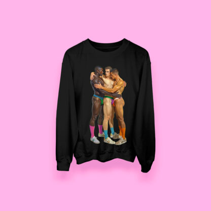 Beso de tres (sudadera negra)