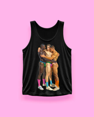 Beso de tres (tank top negro)