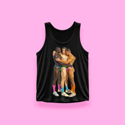 Beso de tres (tank top negro)