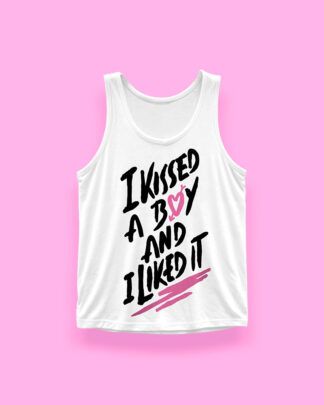 I kissed a boy (tank top blanco)
