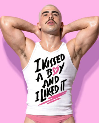 I kissed a boy (tank top blanco)