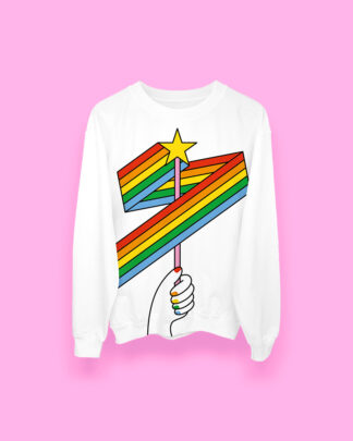 HAPPY PRIDE 2025 (sudadera blanca)