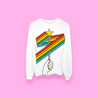 HAPPY PRIDE 2025 (sudadera blanca)