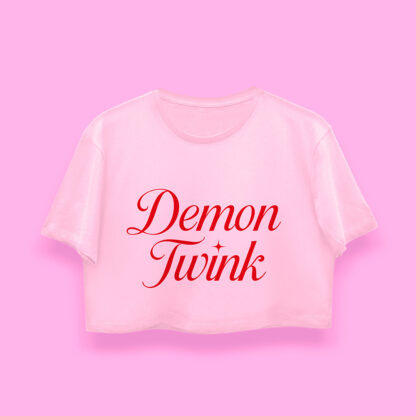 Demon twink crop-top (playera corta rosa)