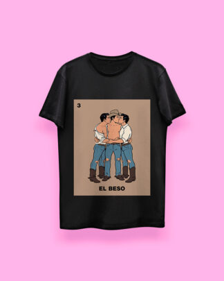 Lotería EL BESO (playera negra)