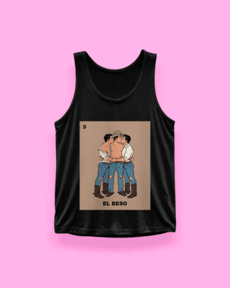 Lotería EL BESO (tank top negro)
