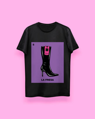 Lotería LA FRESA (playera negra)