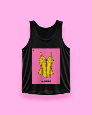 Lotería LA REINA (tank top negro)