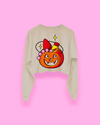 Halloween rush crop-top (sudadera corta arena)