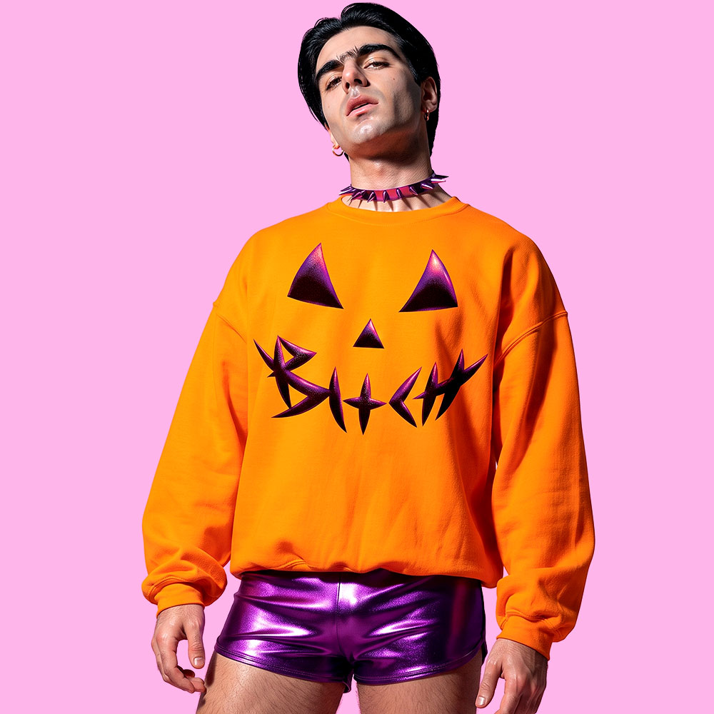 Halloween bxtch orange (sudadera naranja)