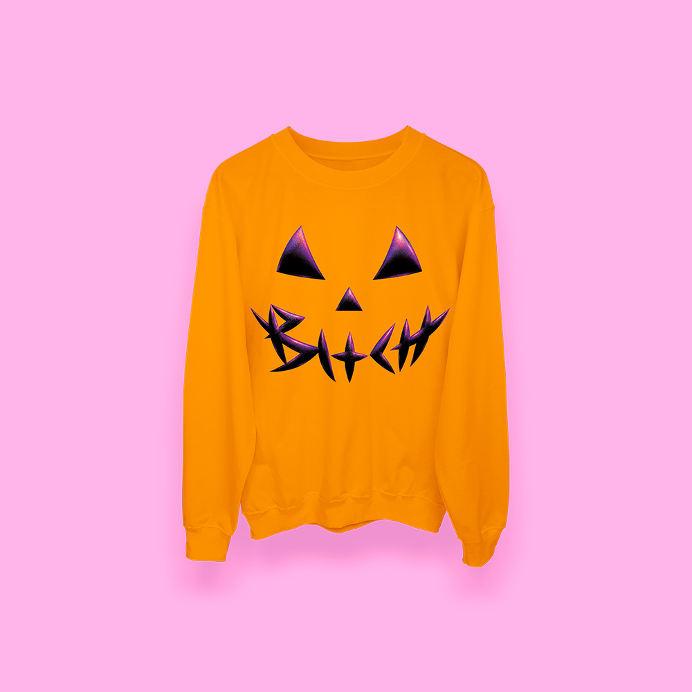 Halloween bxtch orange (sudadera naranja) - Imagen 2