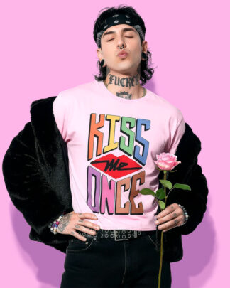 Kiss me once (playera rosa)
