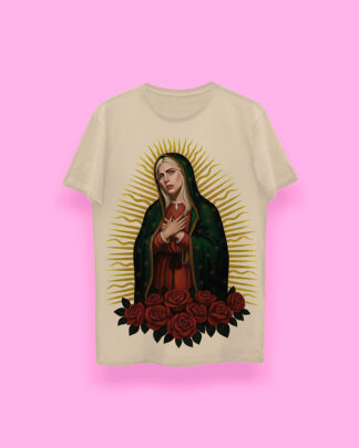 Lady Gaga VIRGEN DE GUADALUPE (playera arena)