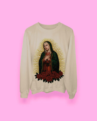 Lady Gaga VIRGEN DE GUADALUPE (sudadera arena)