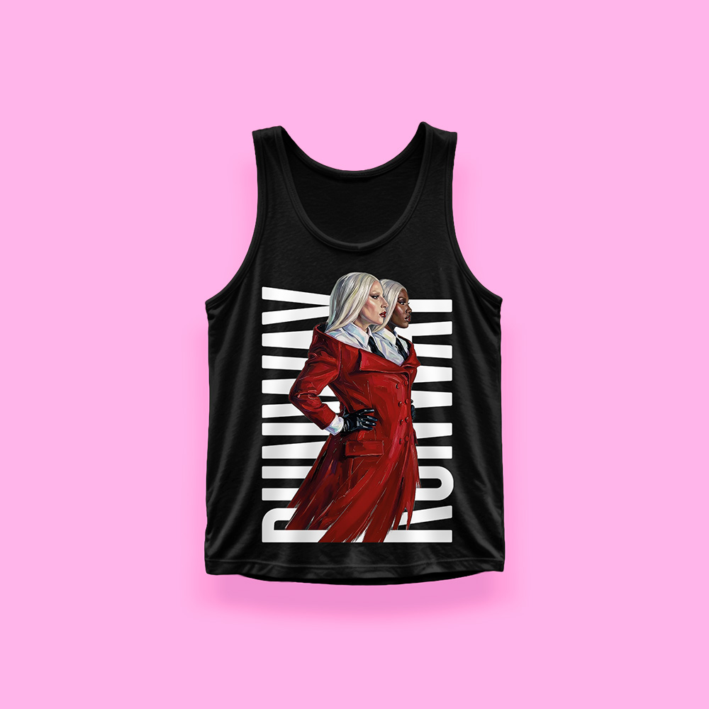Lady Gaga & Doechii RUNWAY (tank top negro)