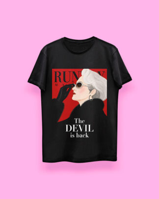 Miranda Priestly RUNWAY MAGAZINE (playera negra)