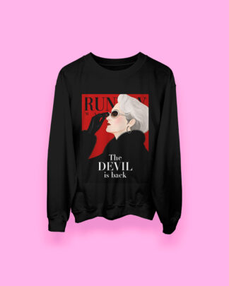 Miranda Priestly RUNWAY MAGAZINE (sudadera negra)
