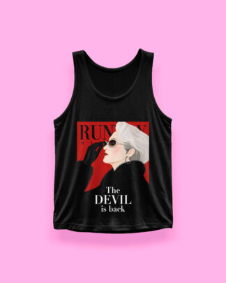 Miranda Priestly RUNWAY MAGAZINE (tank top negro)