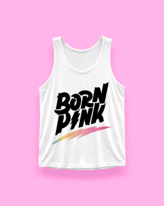 Black pink Born pink (tank top blanco)