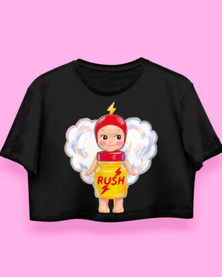 Baby Rush crop-top (playera corta negra)