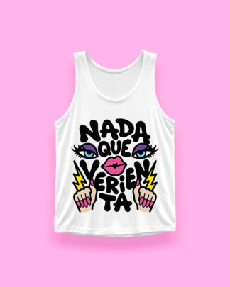 Karina Torres NADAQUEVERIENTA (tank top blanco)